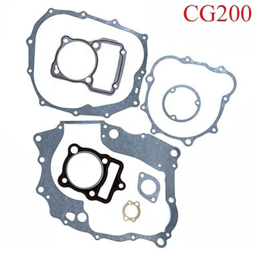 Motorrad-Dichtungssatz, kompatibel mit CG125 56,5 mm, CG150 62 mm, CG200 63,5 mm, CG250 67 mm, Zylinderdichtungen, Kurbelgehäuse, Kupplung, Magneto-Abdeckung(CG200 63.5MM) von CFMIAWIC