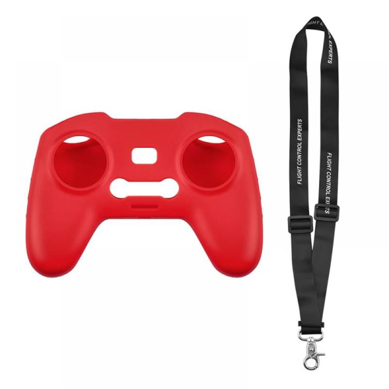 Neck Strap Lanyard Schützende Haut Fall Kompatibel mit FPV Fernbedienung Zubehör Kompatibel Mit D FPV Combo(RED BLACK) von CFMIAWIC