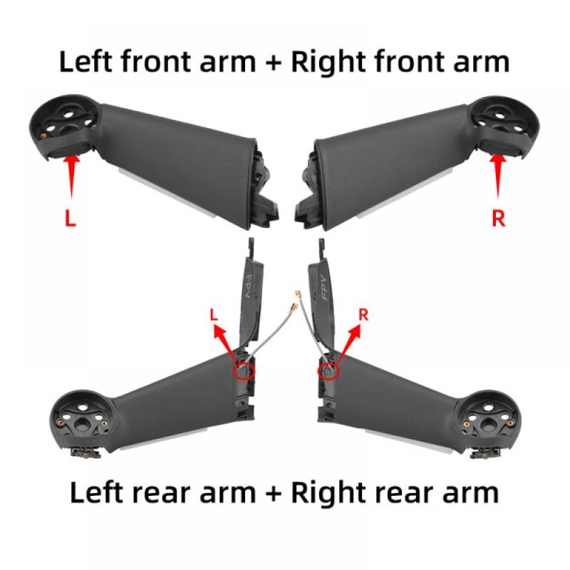 Reparatur-Ersatzteile Kompatibel mit FPV-Combo-Arm vorne hinten links rechts Fahrwerk und Ameisenbrett(4 IN 1) von CFMIAWIC