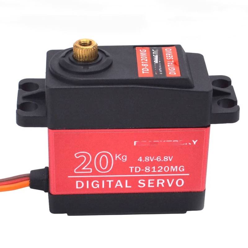 Wasserdichter digitaler kernloser Servomotor Kompatibel mit Fernbedienung, kompatibel mit TD8120MG 20 kg und TD8325MG 25 kg, 180 Grad Drehmoment(1PCS 20KG SERVO) von CFMIAWIC