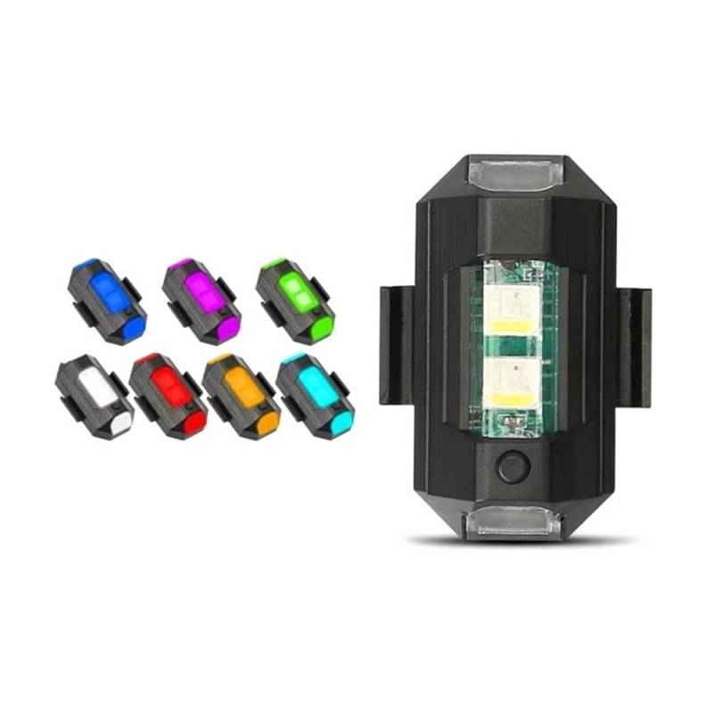 Wiederaufladbare LED-Blinklichter Kompatibel mit Autos, Motorräder, Fahrräder, Drohnen und Nachtflugmodelle von CFMIAWIC