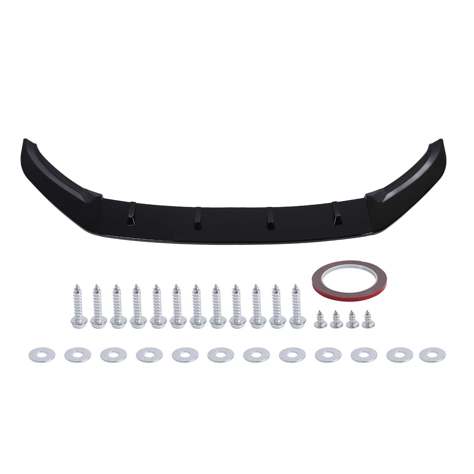 3PCS Frontstoßstangenlippe, Verbesserte Fahrstabilität, Frontstoßstangenlippenspoiler-Splitter-Bodykit, Glänzend Schwarz, Passend für B8 Standard 2016–2019 von CFTGIW