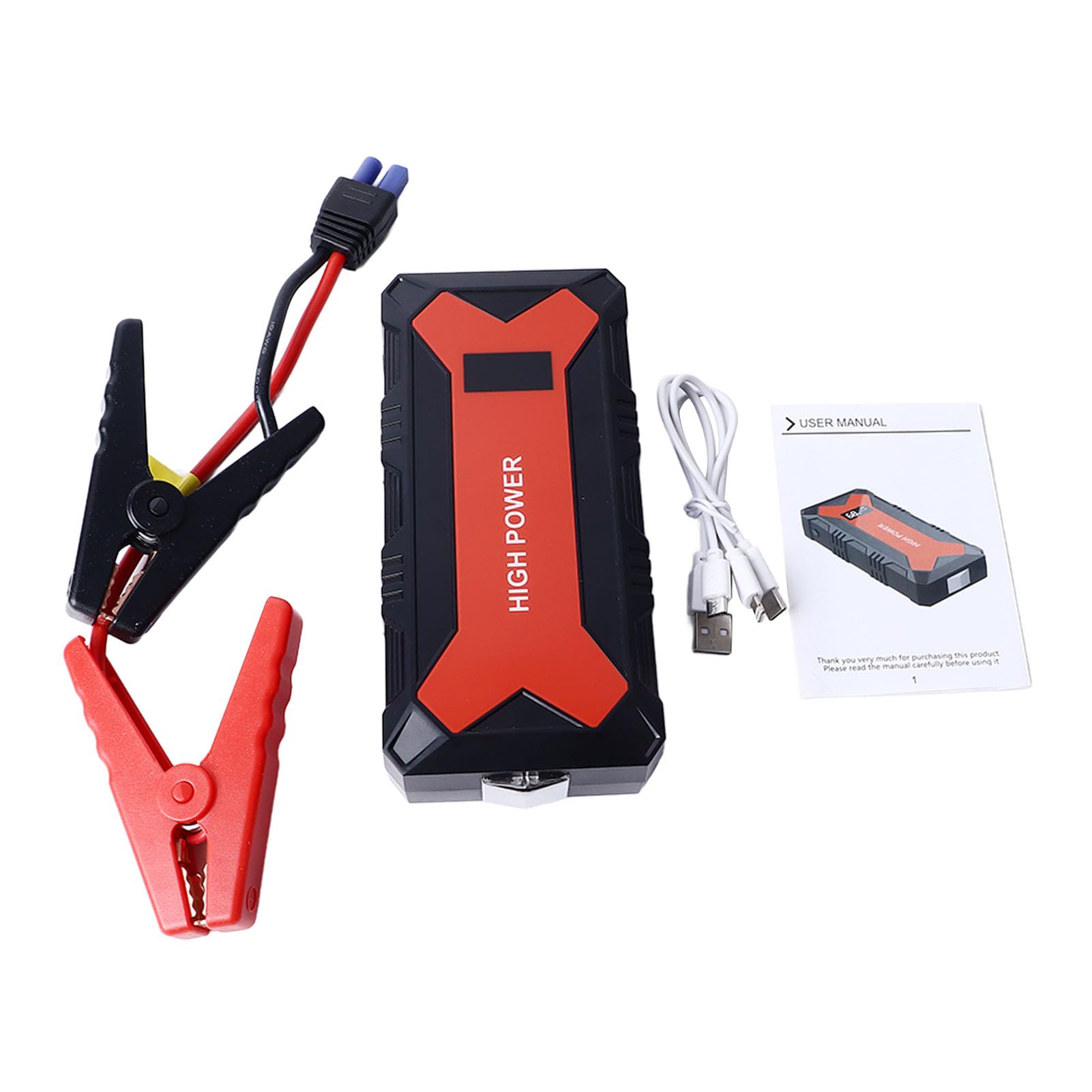 Auto-Starthilfe, Tragbar, 30000 MAh, Flammhemmend, Auto-Batterie-Booster, Power Pack, Autobatterie, Starthilfe, Jump-Box, 12 V, Tragbarer Akku, Batterie-Booster für Fahrzeuge von CFTGIW