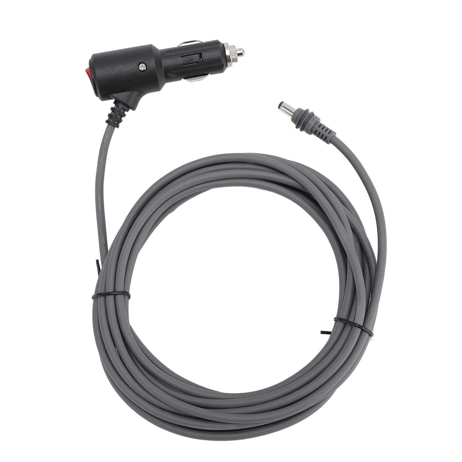 Autoladegerät DC-Stromkabel 16 Fuß 18 AWG Wasserkabel für Zigarettenanzünder für Mini-Satellitenschüssel Wohnmobil LKW Boot Grau mit Schneller Stromübertragung für DC 12 Bis 24 V von CFTGIW