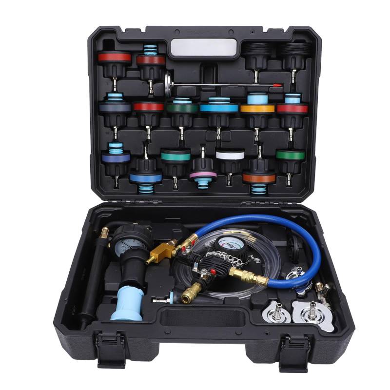 CFTGIW 28PCS Kühler Kühlmittel Druck Tester Vakuum Nachfüll Kit Metall ABS Kühlsystem Kühler Leck Tester Nachfüller für Isuzu Saab Alfa Geo von CFTGIW