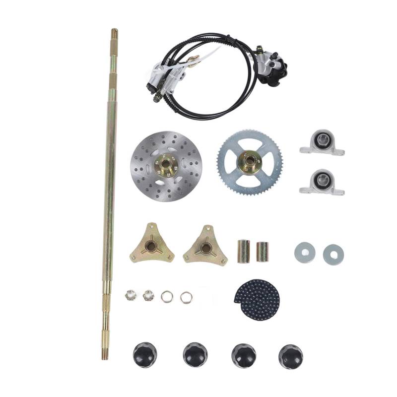 CFTGIW 29in Go Kart Heck Lebende Achsen Montage -Kit -Kettenradketten -Bremsscheibenscheibenbemerkörner -Rad Hubs Ersatz für ATV Quads von CFTGIW