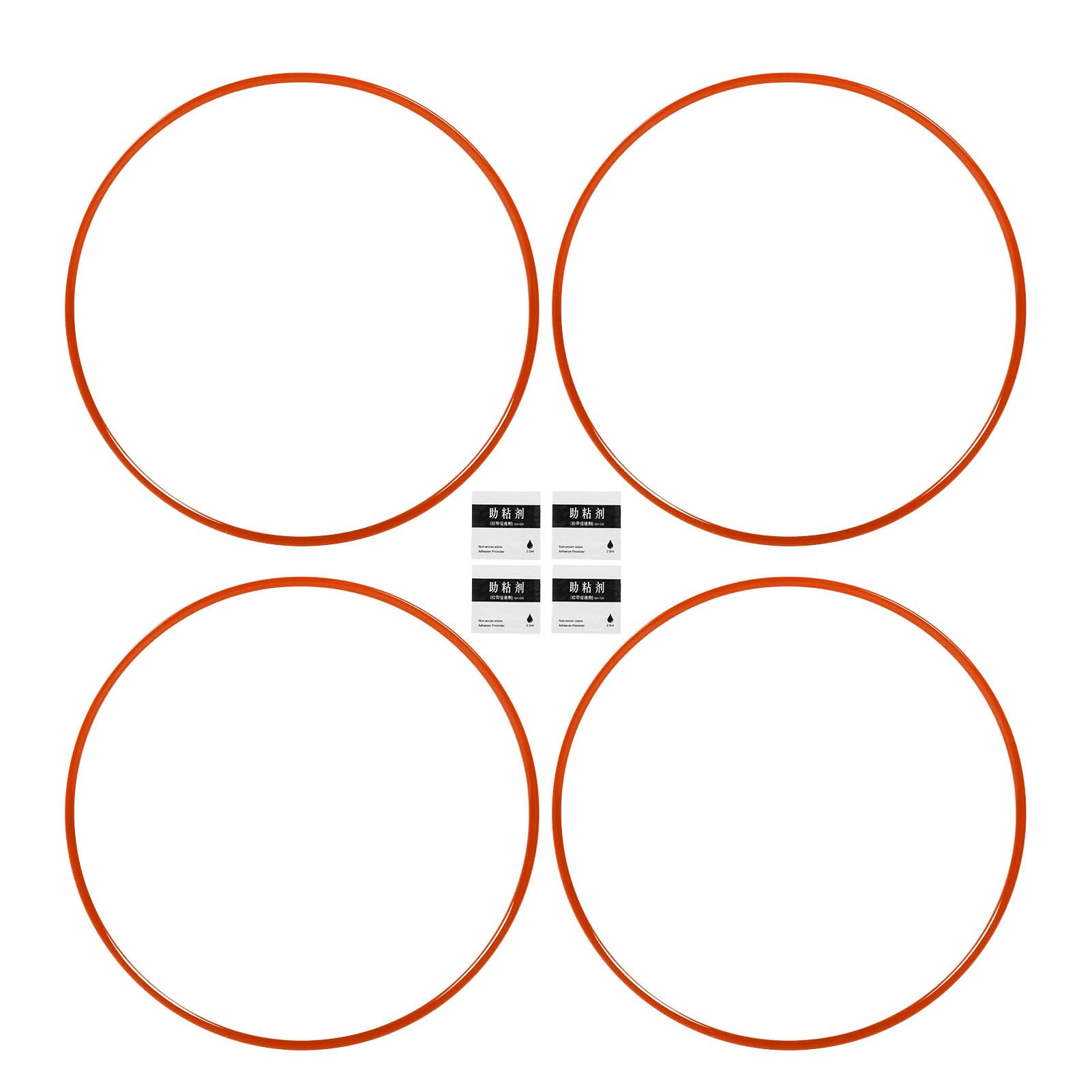 CFTGIW 4-teiliger Felgenschutz für Bordsteine, Kfz-Leichtmetallfelgenschutz, der die Gesamte Felge der Radnabe Abdeckt, ABS-Felgenschutz-Zierringe Zur Verhinderung von (ORANGE) von CFTGIW