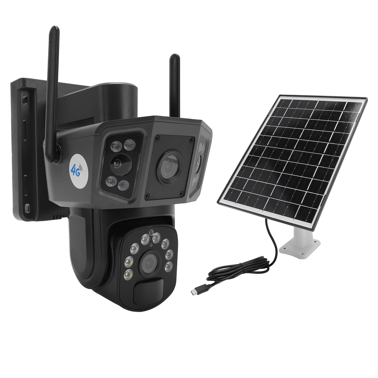 CFTGIW 4G-Außenkamera Erleben Sie 8 MP Ultraklare mit 4K-HD-Auflösung, Kabellose Outdoor-Überwachungskamera mit Solarpanel, Wasserdicht und 360°-Drehung für Heimüberwachung, von CFTGIW