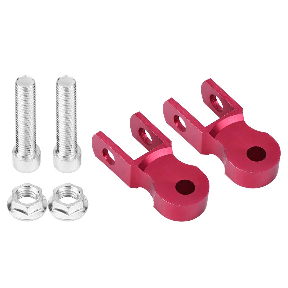 Motorrad-Heckstoßdämpfer-Riser-Absorber, Hintere Stoßdämpfer-Extender-Absorber, 2 Stück Universal-Stoßdämpfer für Motorrad-Dämpfungserhöhungsgeräte, 5-cm-Chassis, Rot (mit von CFTGIW