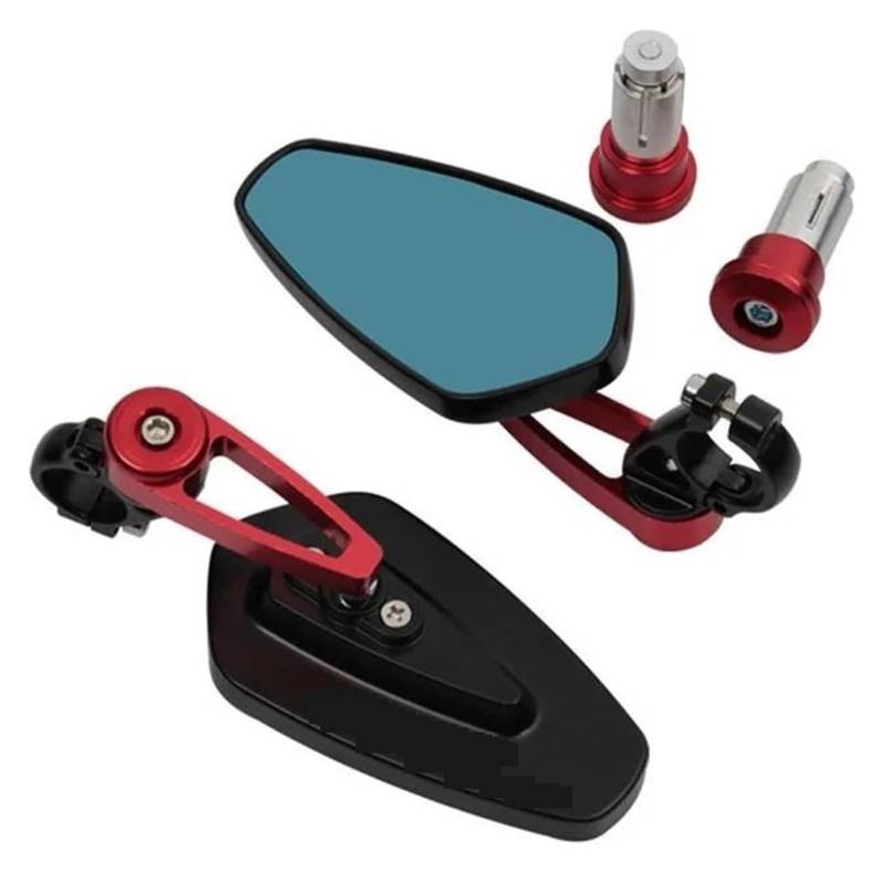 Motorrad Rückspiegel Für AEROX155 Für AEROX 155 2015-2021 Motorrad Aluminium Rückansicht Griff Bar End Seite Rückansicht(Red B8) von CFUNMNVBVZ