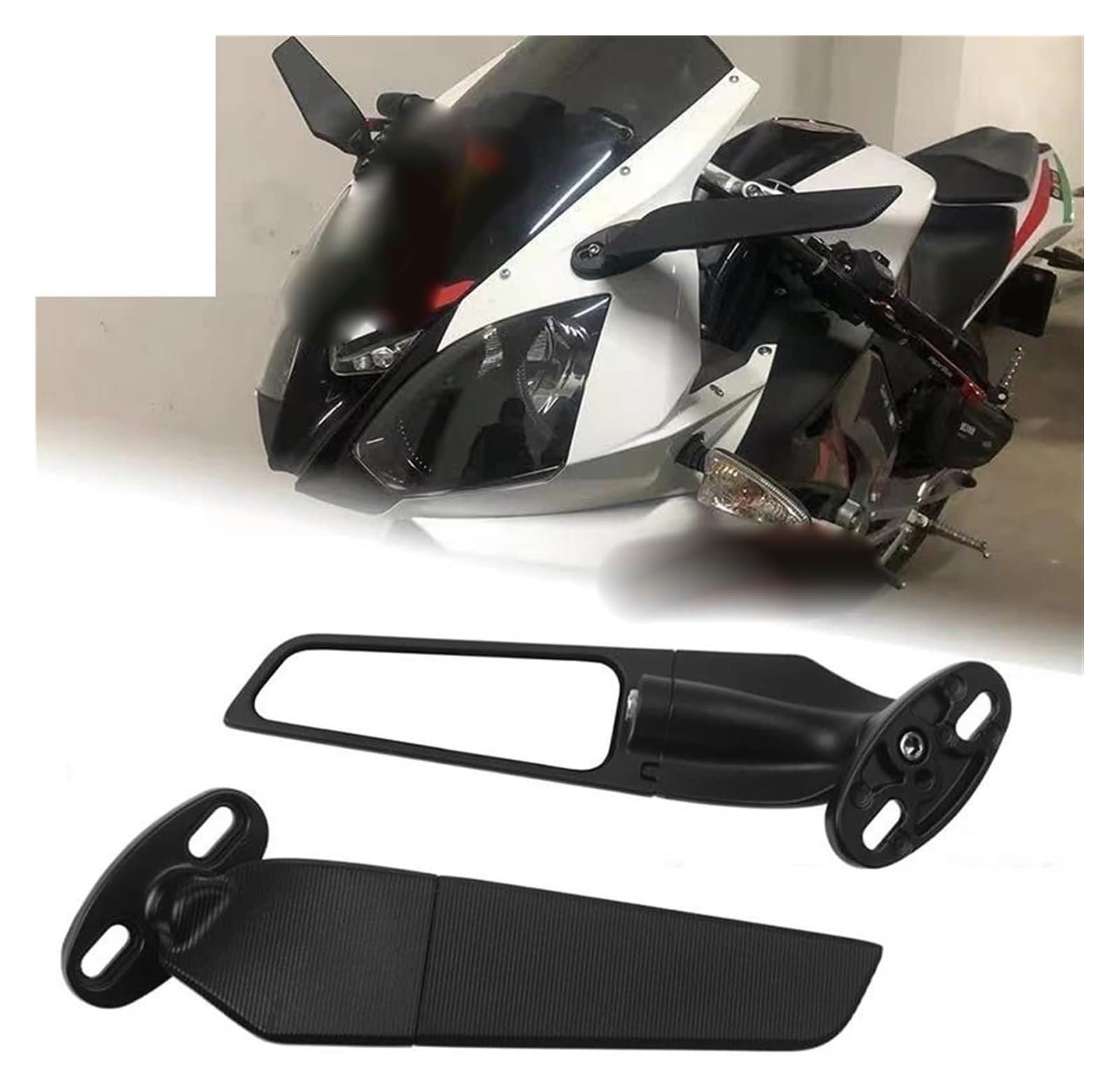 Motorrad Rückspiegel Für K&awasaki Für NINJA 1000 SX Für NINJA H2 Für RZ900RS Für Z750 Für ZX6R Für ZX10R Motorrad CNC Rückspiegel(D) von CFUNMNVBVZ