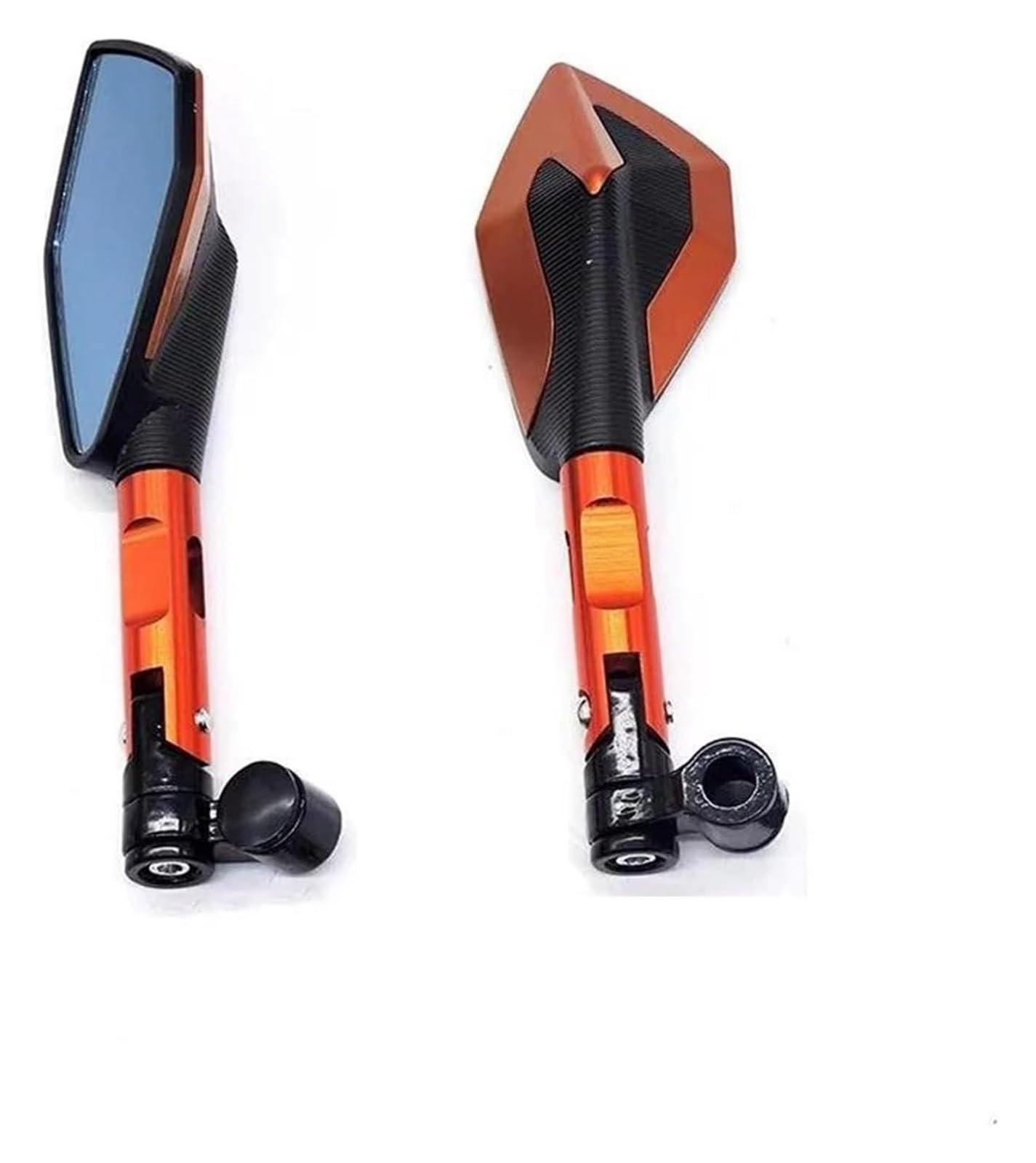 Motorrad Rückspiegel Für MT-09 Für FJ-09 Für FZ-09 Motorrad Rückspiegel Modifizierte Blau Anti-glare Umkehr Rückspiegel Zubehör(Orange) von CFUNMNVBVZ