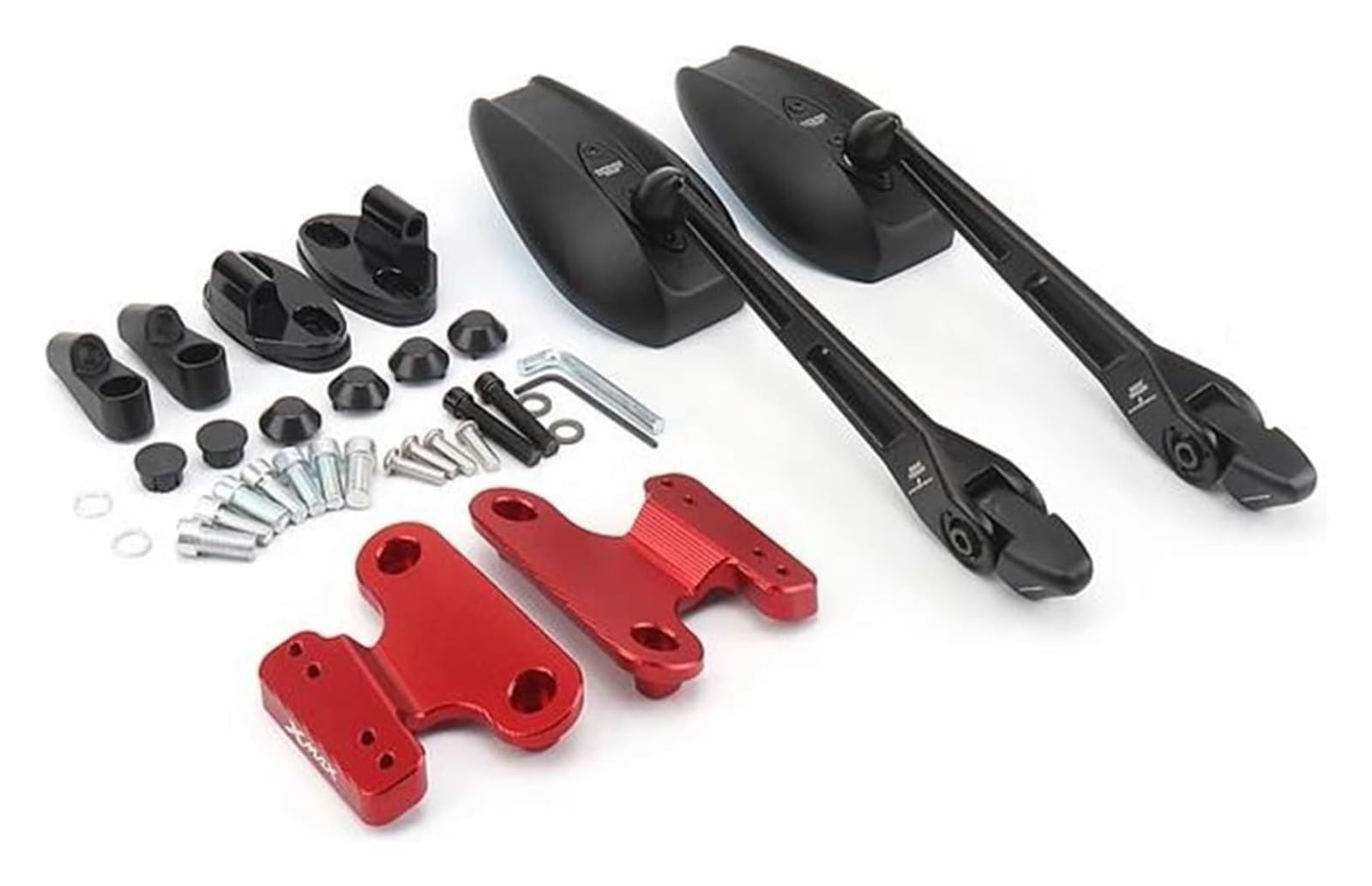 Motorrad Rückspiegel Für XMAX 300 XMAX300 X-MAX 300 2017-2023 Motorrad Zubehör Seite Spiegel Vorwärts Moving Halterung Kit Rückspiegel(Red Set8) von CFUNMNVBVZ