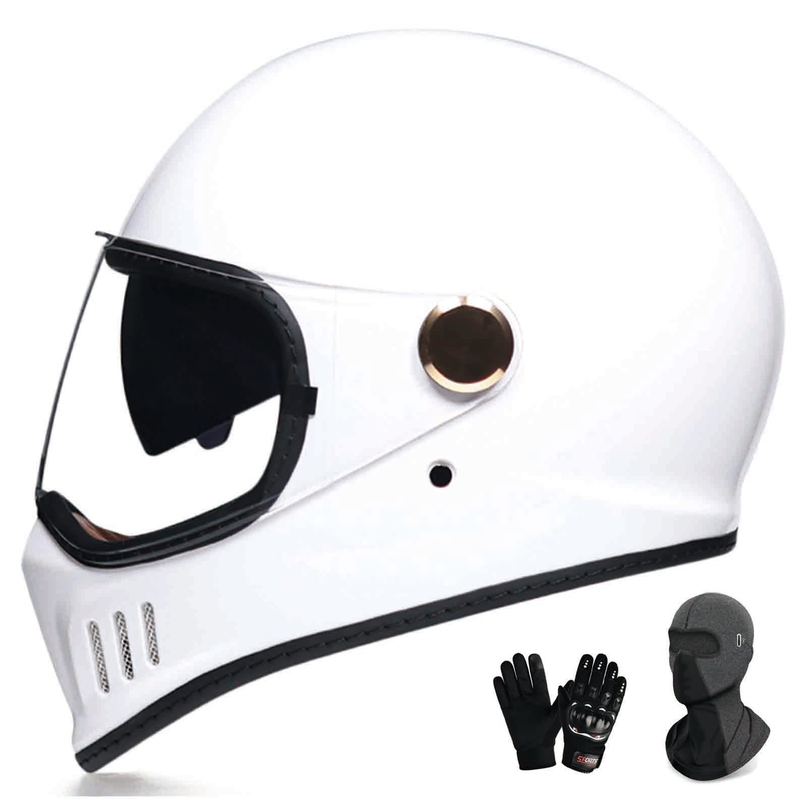 Modularer Motorradhelm mit hochklappbarem Visier, Retro-Motorradhelme, Leichter Straßenhelm, elektrische Motorradhelme, Motocross-Helm, klassischer Stil für Erwachsene, Frauen, Männer, ECE-g von CFZWJ