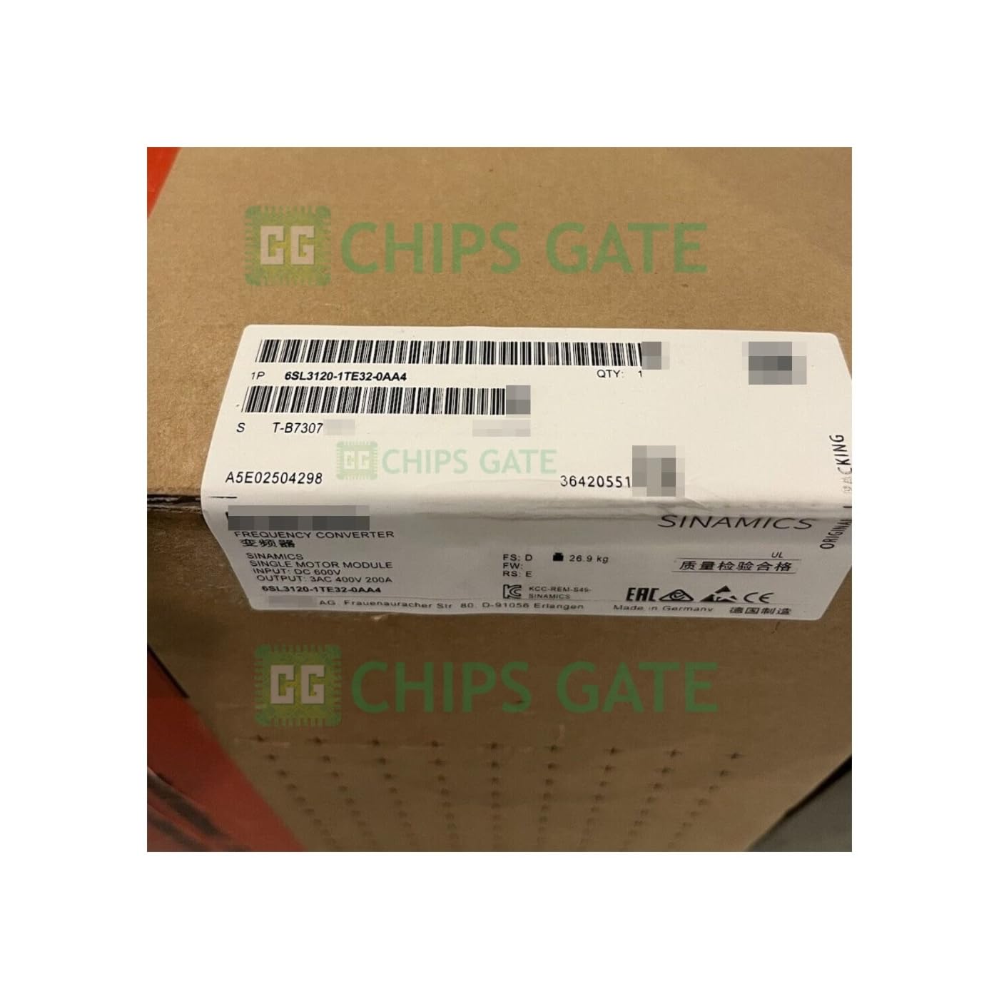 New in Sealed Box 6SL3120-1TE32-0AA4 PLC Module 6SL31201TE320AA4 von CG CHIPS GATE