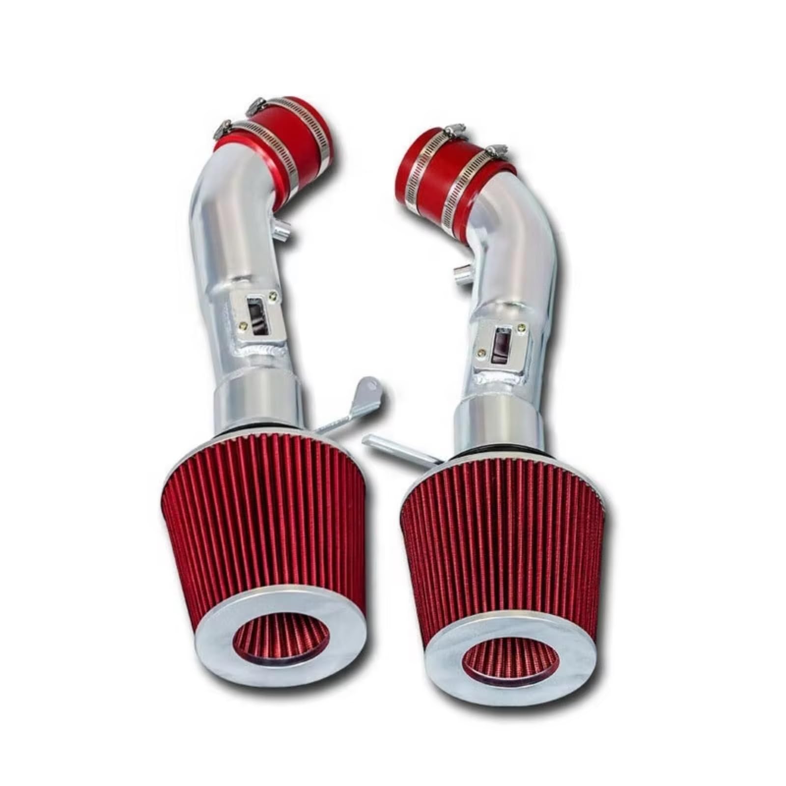 Ansaugschlauch Für Nissan 370Z Für US Racing VQ37 09-20 Motor Teile Cold Air Intake System + Filter Auto Ansaugrohr(Red) von CGBWMB