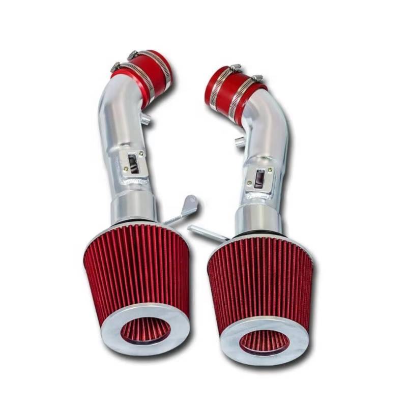 Ansaugschlauch Für Nissan 370Z Für US Racing VQ37 09-20 Motor Teile Cold Air Intake System + Filter Auto Ansaugrohr(Red) von CGBWMB