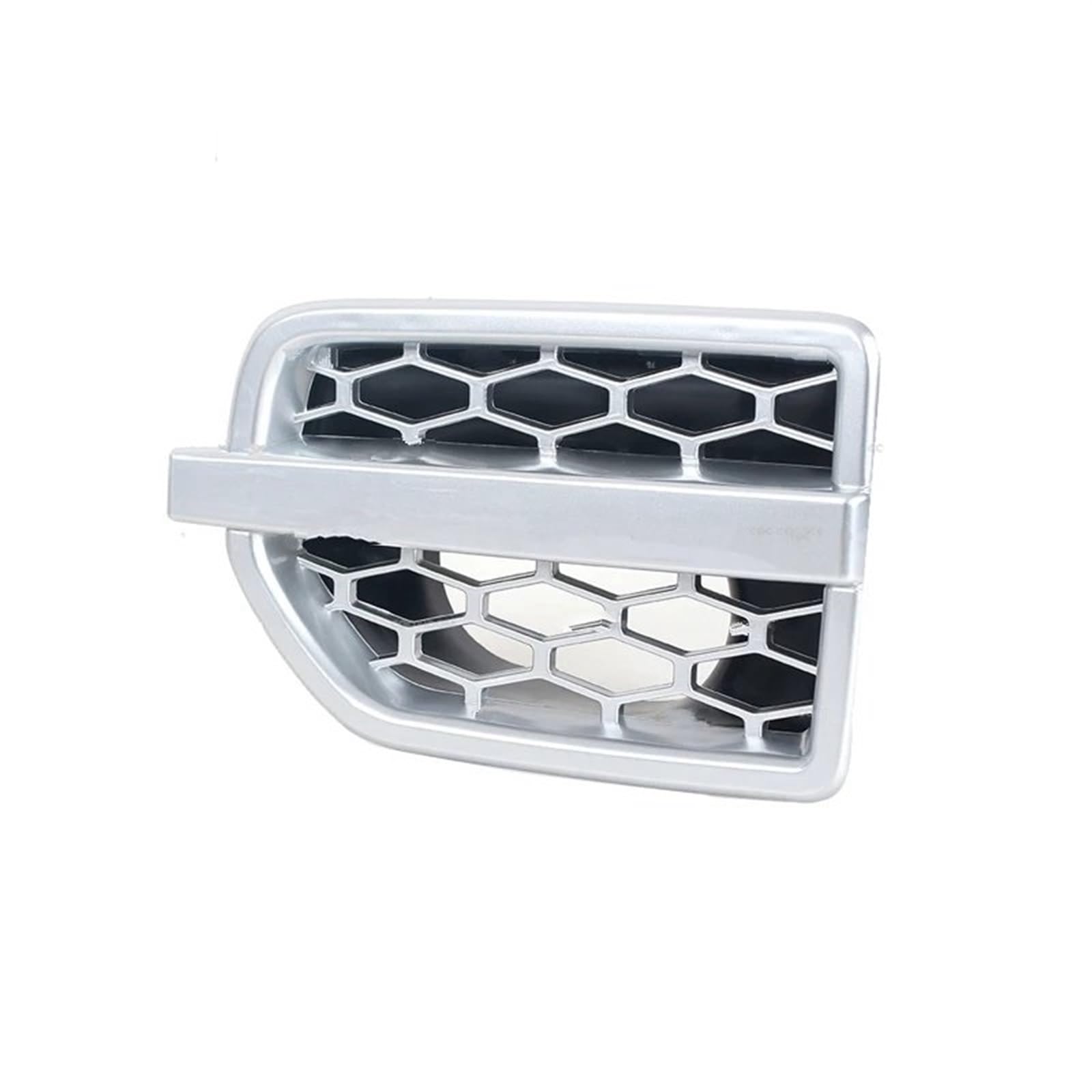 Auto Kühlergrill Für Land Für Rover LR4 2010-2016 Auto Seitengitter Lufteinlass Kotflügelöffnungen Grill Stoßstange Glanz Schwarz Silber Auto Front Kühlergrille(Silver Left) von CGBWMB