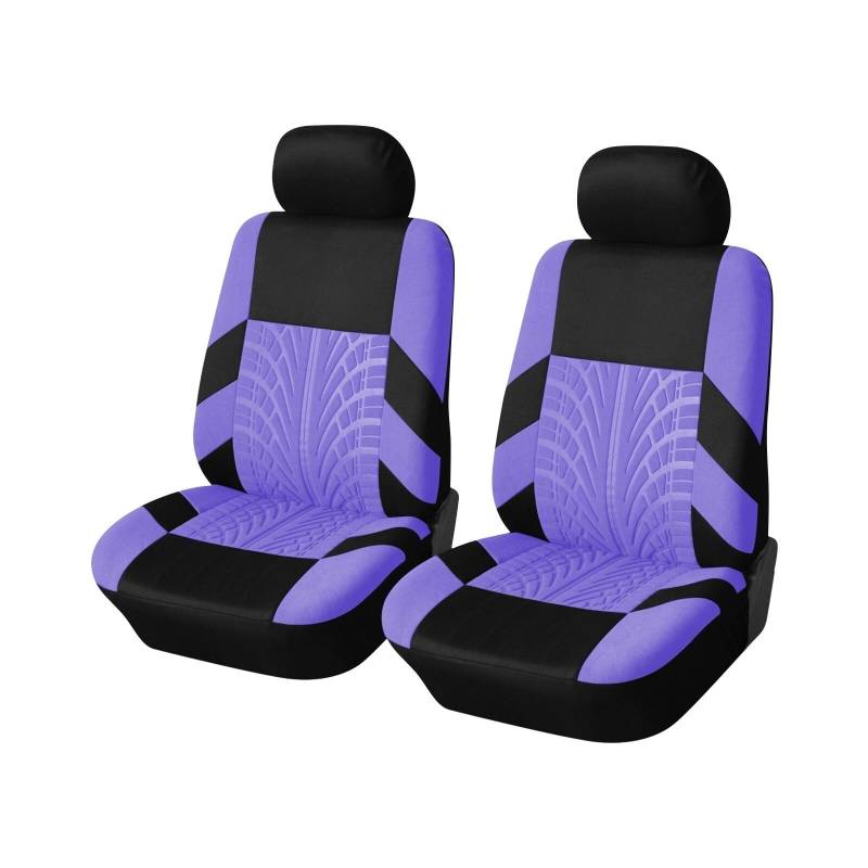 Auto-Sitzbezüge Autositzbezüge Komplettes Set Stoff Universelle Passform Für Den Automobilbereich Low Back Frontairbag Kompatibel Geteilte Sitzbank Rücksitz Waschbar Autositzbezüge(2Seats-Purple) von CGBWMB