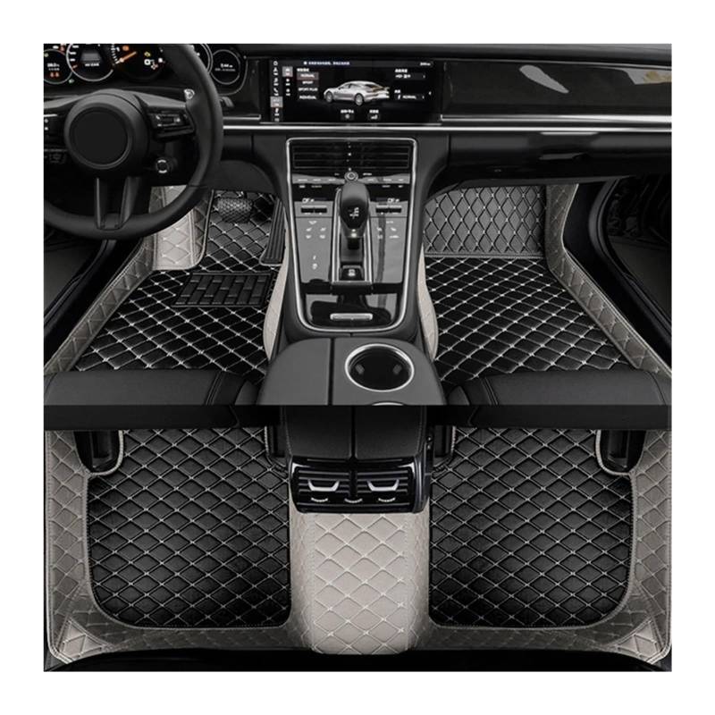 Autoteppiche Für Citroen C4 Für Cactus 2014~2020 wasserdichte Leder-Automatte Komplettset Autozubehör Automatten Boden Fussmatten Auto(1set floormat,Linkslenker) von CGBWMB