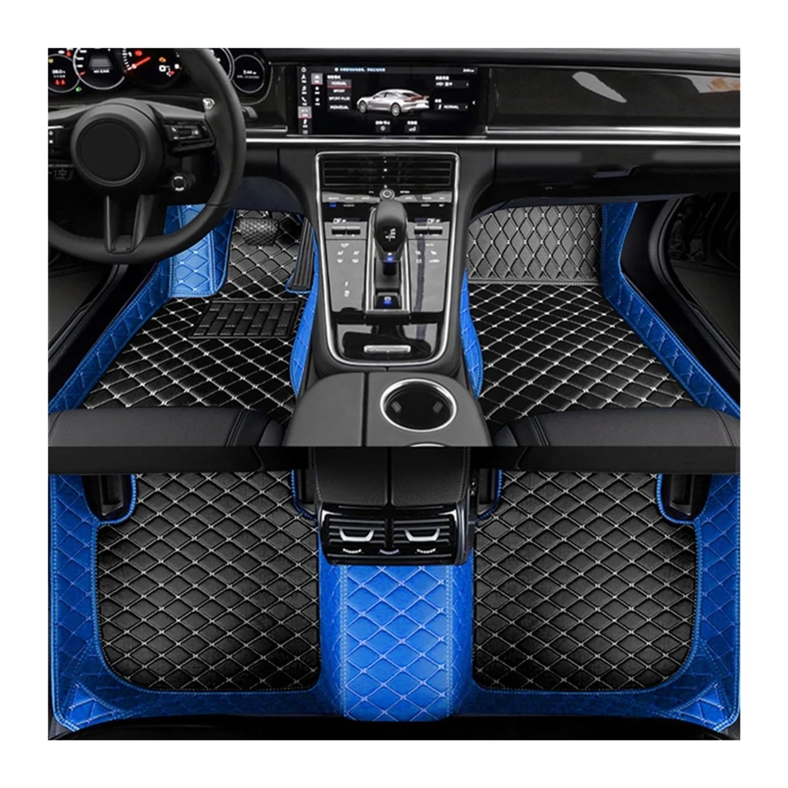 Autoteppiche Für Citroen C4 Für Cactus 2014~2020 wasserdichte Leder-Automatte Komplettset Autozubehör Automatten Boden Fussmatten Auto(3PC Floor MAT,Linkslenker) von CGBWMB