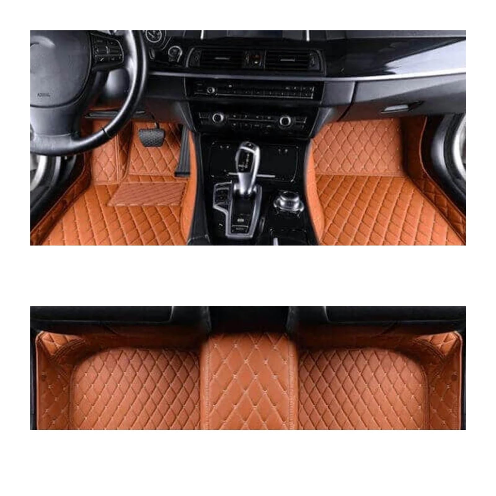 Autoteppiche Für Ford Für Mustang 2011 2012 2013 2014 Benutzerdefinierte Auto Fuß Pads Automobil Teppich Abdeckung Auto Fußmatten Fussmatten Auto(Brown 1set,Rechtslenker) von CGBWMB