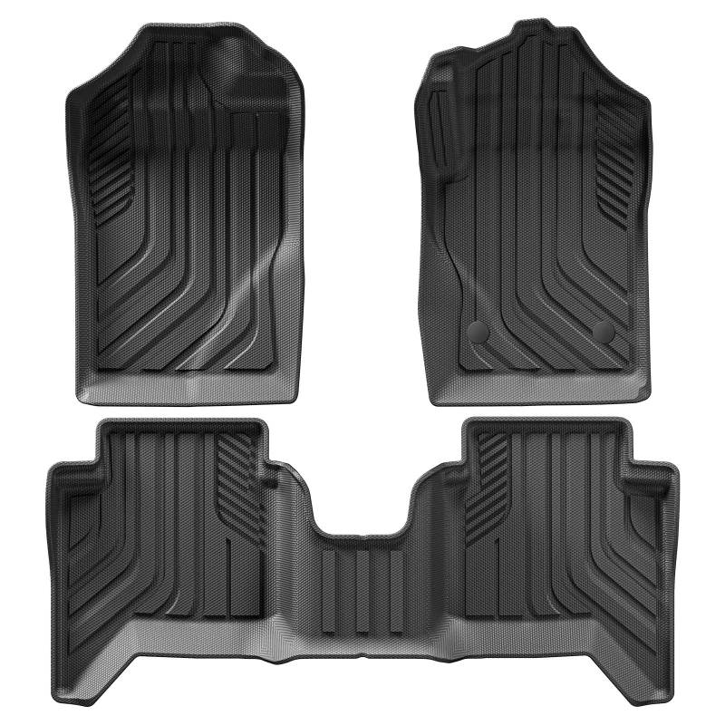 Autoteppiche Für Ford Für Ranger 2023 2024 Fußset-Pads 3-teilig/Set Allwetter-wasserdichtes Autozubehör 3D-Auto-Fußmatten Fussmatten Auto(RHD 3PCS) von CGBWMB