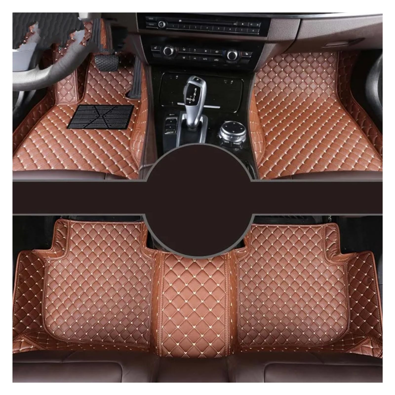 Autoteppiche Für Für MDX 2006-2023 Auto Teppiche Fuß Coche Zubehör Custom Car Fußmatten Fussmatten Auto(Brown) von CGBWMB