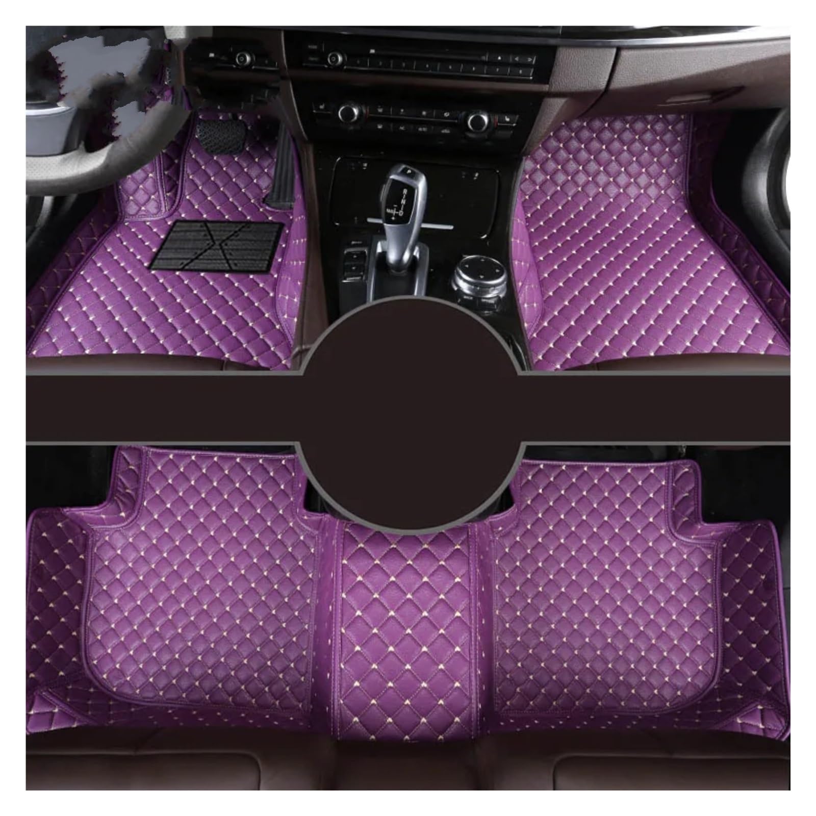 Autoteppiche Für Für MDX 2006-2023 Auto Teppiche Fuß Coche Zubehör Custom Car Fußmatten Fussmatten Auto(Purple) von CGBWMB