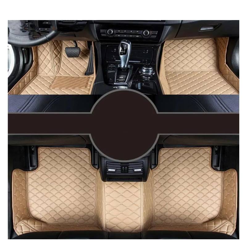 Autoteppiche Für Maserati Für Quattroporte 2013-2023 Autoteppiche Fußcoche Zubehör Custom Car Fußmatten Fussmatten Auto(Beige) von CGBWMB