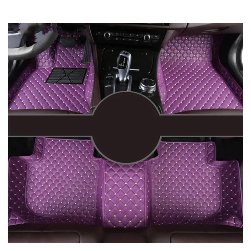 Autoteppiche Für Maserati Für Quattroporte 2013-2023 Autoteppiche Fußcoche Zubehör Custom Car Fußmatten Fussmatten Auto(Purple) von CGBWMB