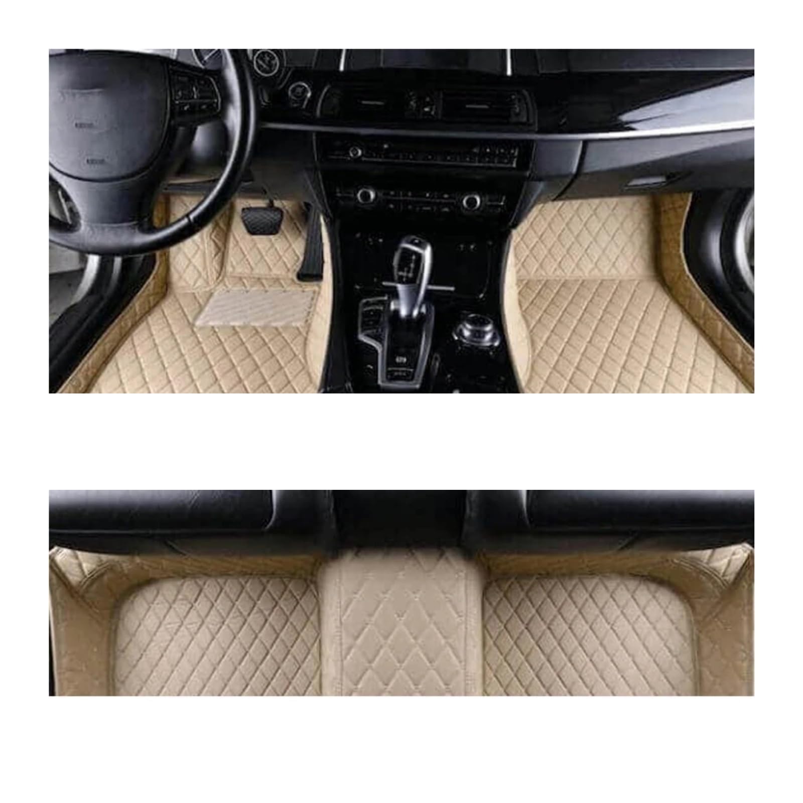 Autoteppiche Für Mazda 3 Für Axela 2019 2018 2017 2016 2015 2014 Auto Fußmatten Teppiche Abdeckungen Auto wasserdichte Fuß Pads Fussmatten Auto(Beige 1set,Rechtslenker) von CGBWMB