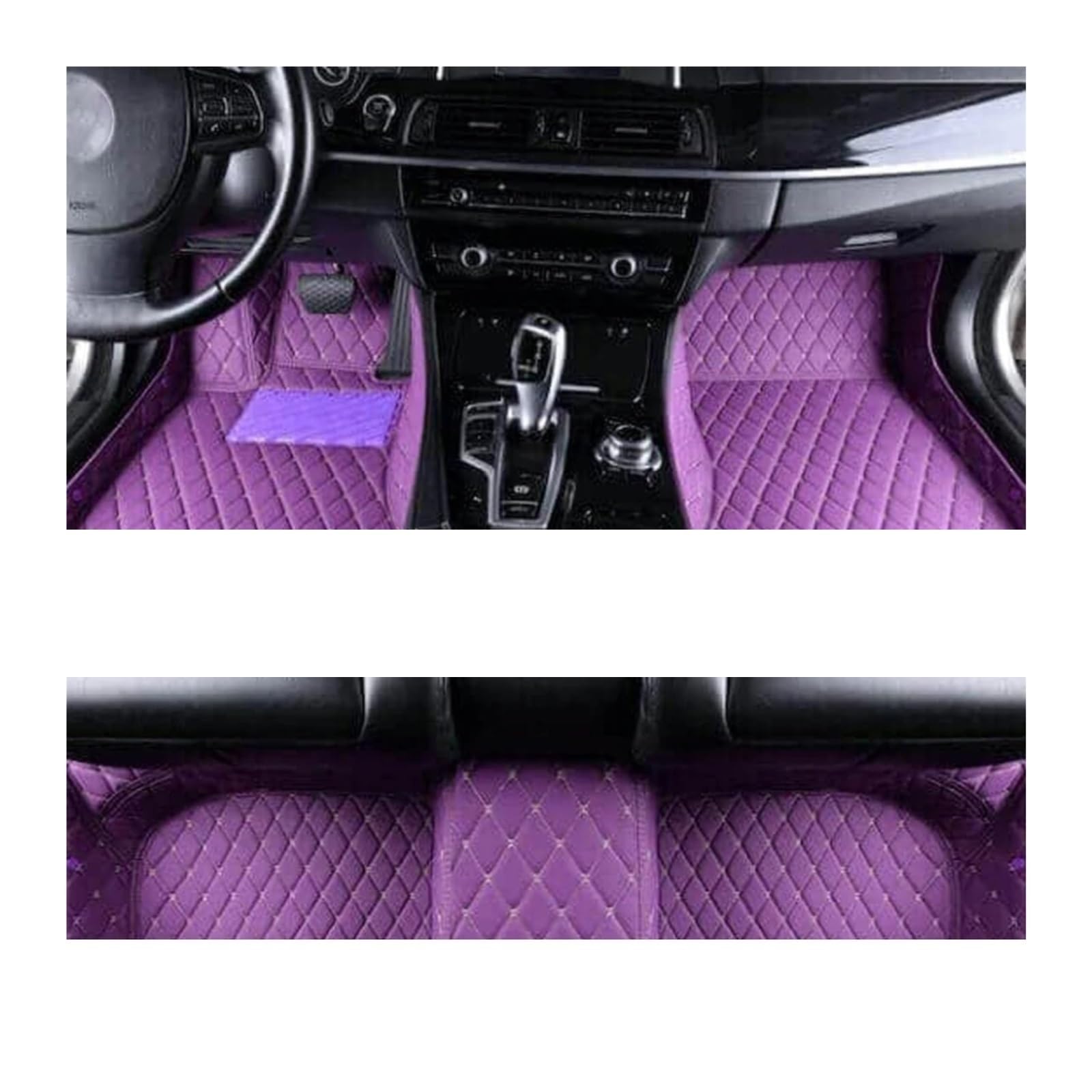 Autoteppiche Für Mazda 3 Für Axela 2019 2018 2017 2016 2015 2014 Auto Fußmatten Teppiche Abdeckungen Auto wasserdichte Fuß Pads Fussmatten Auto(Purple 1set,Rechtslenker) von CGBWMB