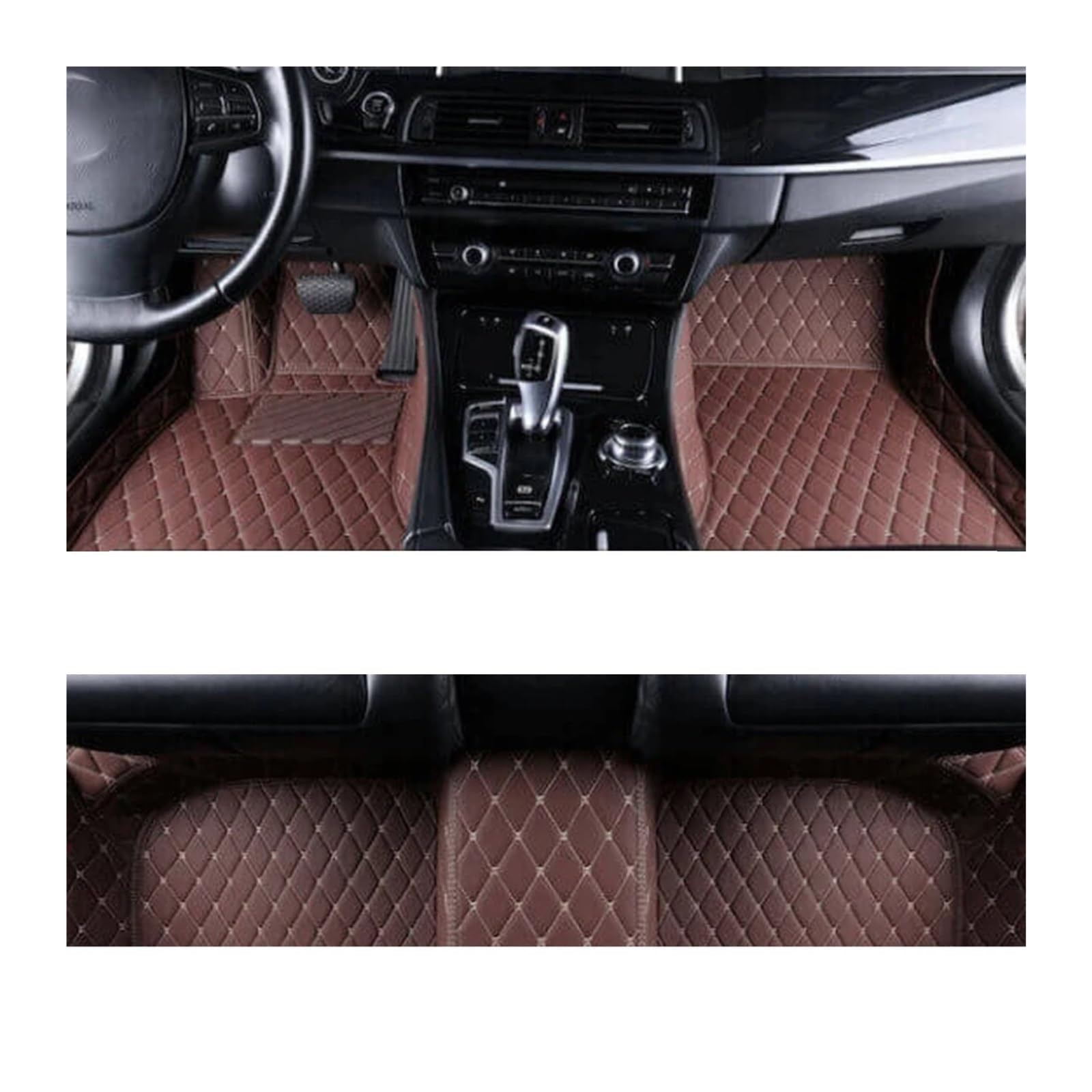 Autoteppiche Für Nissan Für Juke F15 2013~2016 Anti-Schmutz-Pad Automatte Komplettset wasserdichte Bodenmatte Auto-Bodenmatte Fussmatten Auto(Coffee 1set,Linkslenker) von CGBWMB