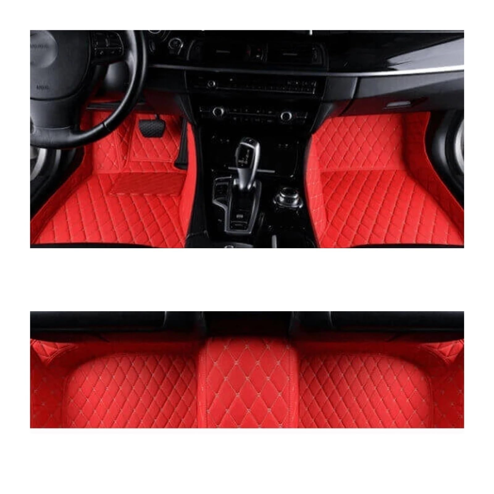 Autoteppiche Für Nissan Für Sylphy 2019–2011 2010 2009 2008 2007 2006 Für Sentra B17 Auto-Fußmatten Fussmatten Auto(Red 1set,Rechtslenker) von CGBWMB