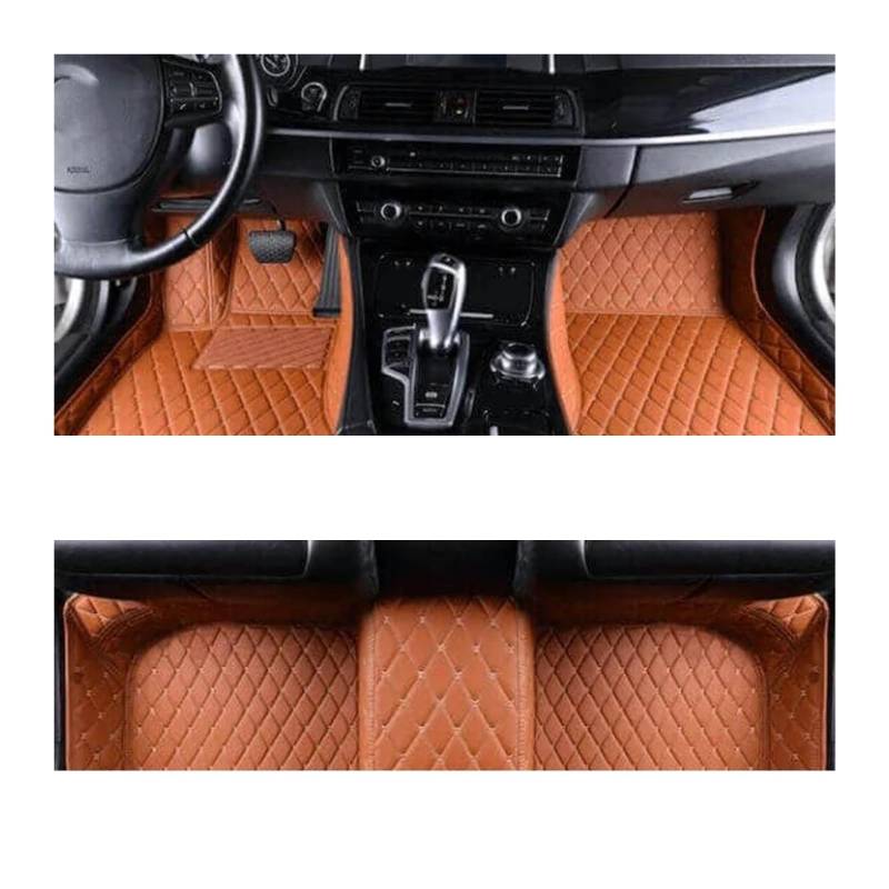 Autoteppiche Für Opel Für Grandland X 2017~2022 Teppich Anti-Schmutz-Pad Automatten Komplettset Automatten Boden Auto Bodenmatte Fussmatten Auto(Brown 1set,Linkslenker) von CGBWMB