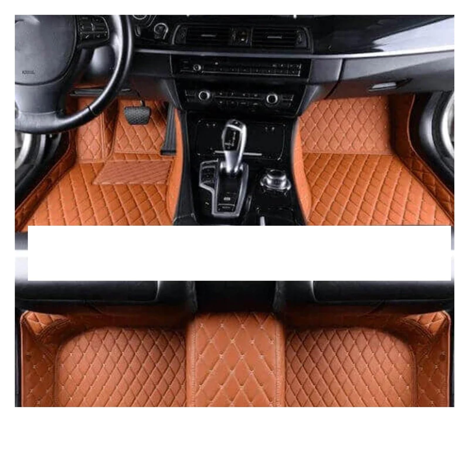 Autoteppiche Für SEAT Für Ibiza 6J 6P MK4 2008~2017 wasserdichte Teppiche Strapazierfähige Ledermatten Zubehör Auto-Fußmatten Fussmatten Auto(LHD BROWN2) von CGBWMB