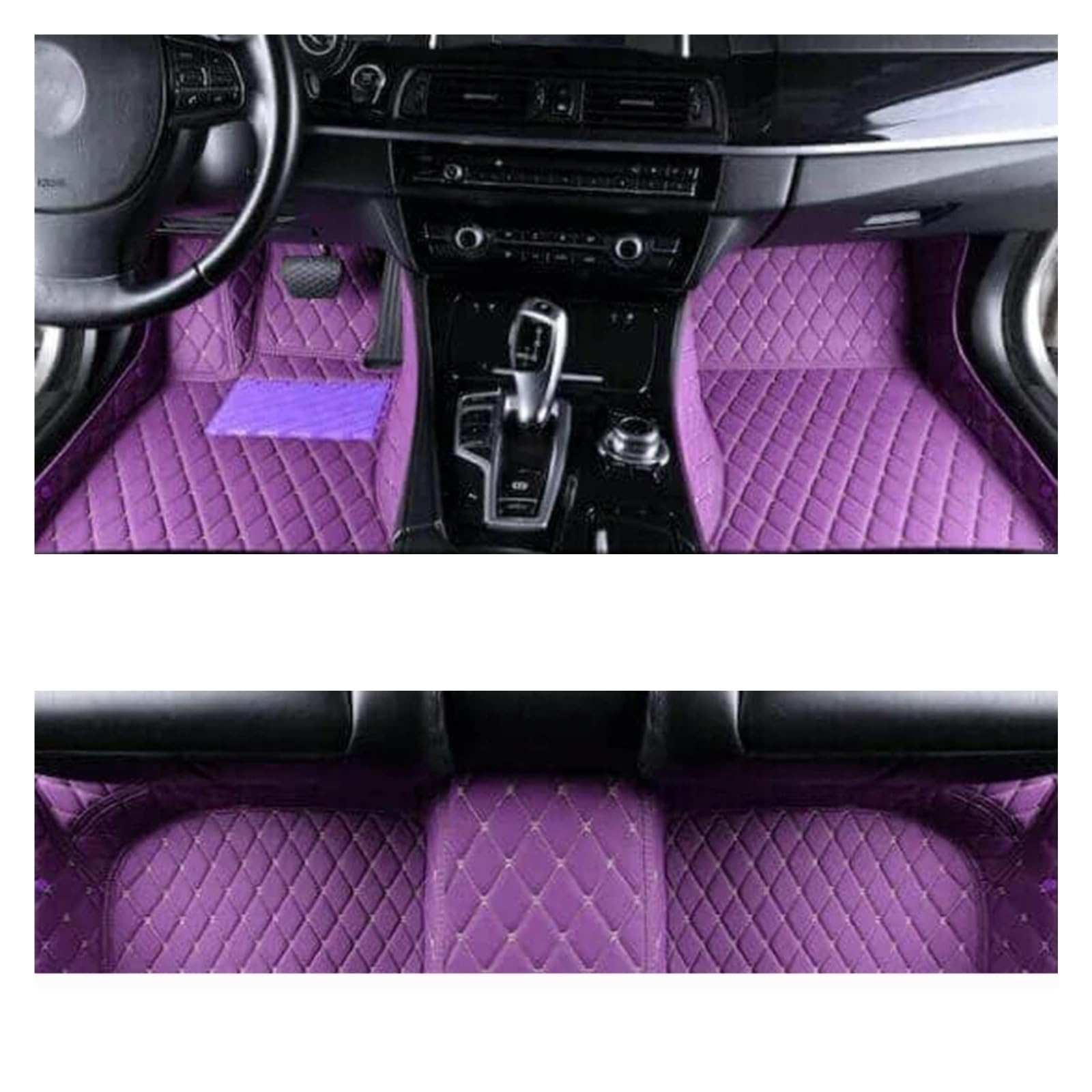 Autoteppiche Für VW Für Golf 4 MK4 1998~2003 Auto Interieur Leder Teppiche Teppiche Fußpolster Auto Fußmatten Fussmatten Auto(Purple 1set,Rechtslenker) von CGBWMB