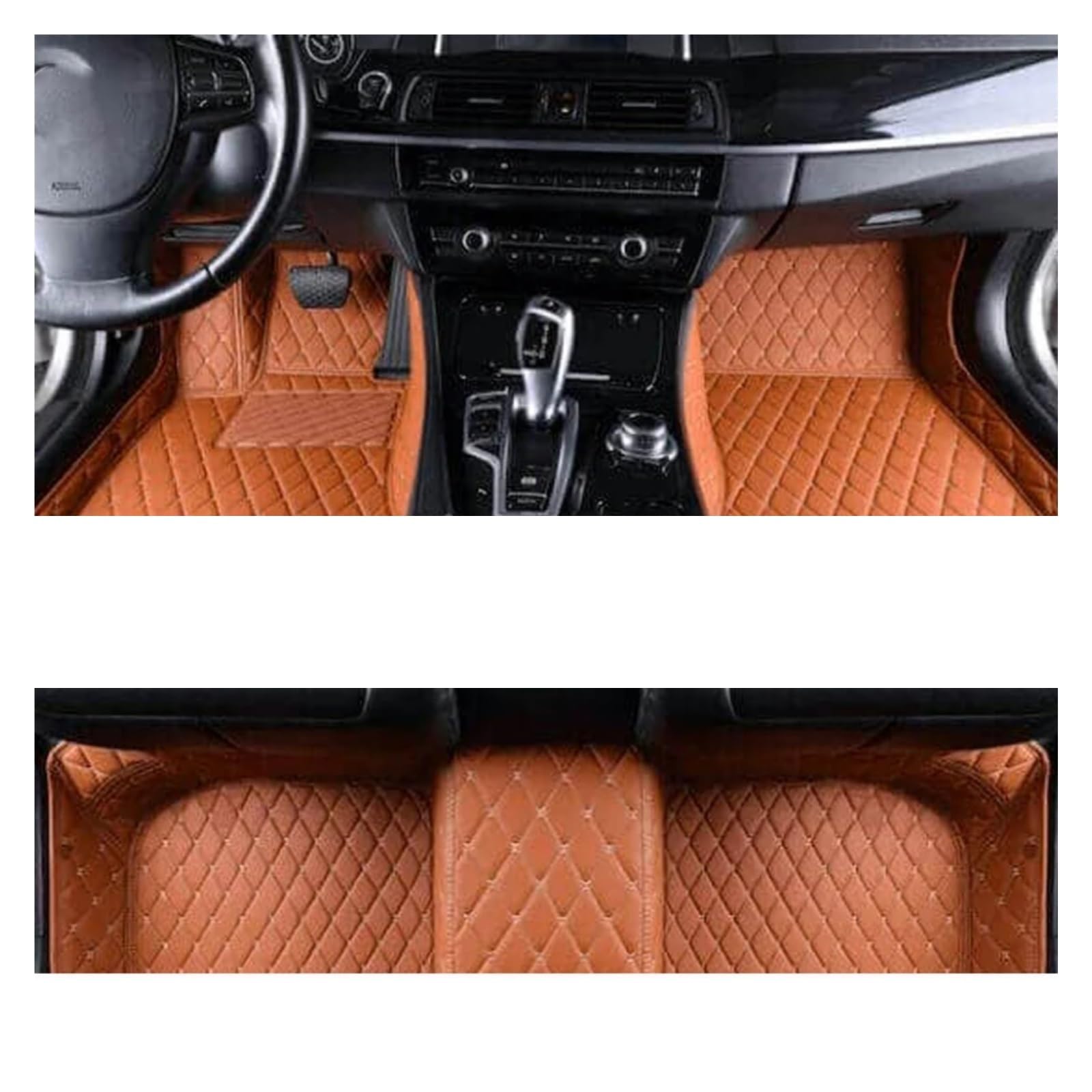 Autoteppiche Für VW Für Golf 5 MK5 2008 2007 2006 2005 2004 Teppiche Fußpolster Zubehör Innenteppiche Auto-Fußmatten Fussmatten Auto(Brown 1set,Rechtslenker) von CGBWMB