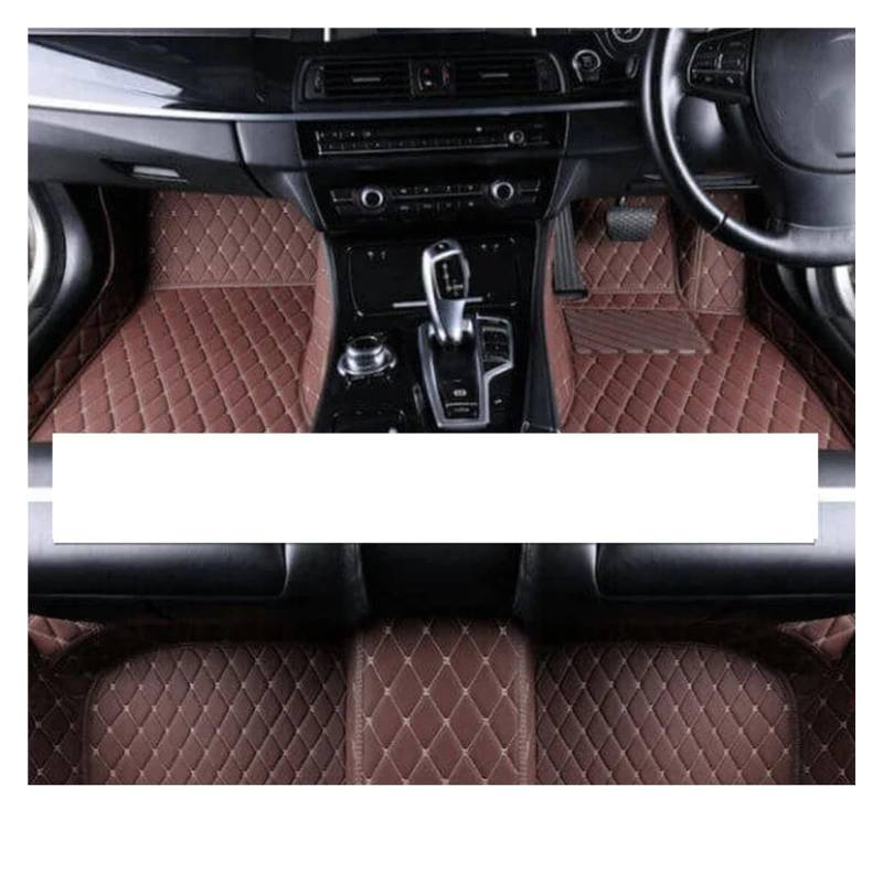 Autoteppiche Für VW Für Passat CC 2008~2016 Bodenteppich-Set Auto-Innenteile Ledermatten-Zubehör Automatten Fussmatten Auto(RHD Brown) von CGBWMB