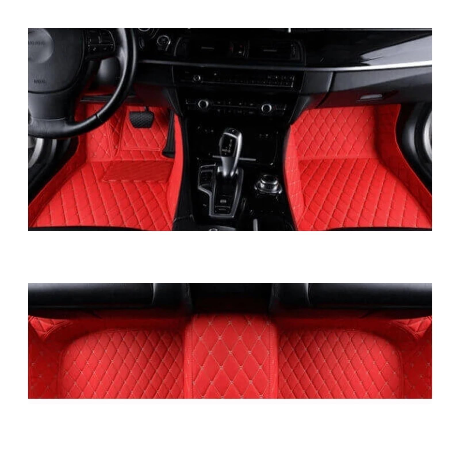 Autoteppiche Für Vw Für Käfer 1998~2011 wasserdichte Auto Matten Boden Auto Boden Matte Fussmatten Auto(Red 1set,Rechtslenker) von CGBWMB