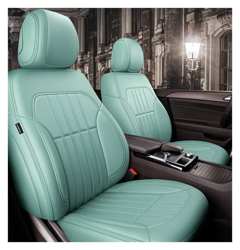 CGBWMB Auto-Sitzbezüge Für Benz W204 W205 W211 W203 W246 Autozubehör Sitzbezug Für 5 Sitze Komplettset Lederspezifisch Autositzbezüge(Green) von CGBWMB