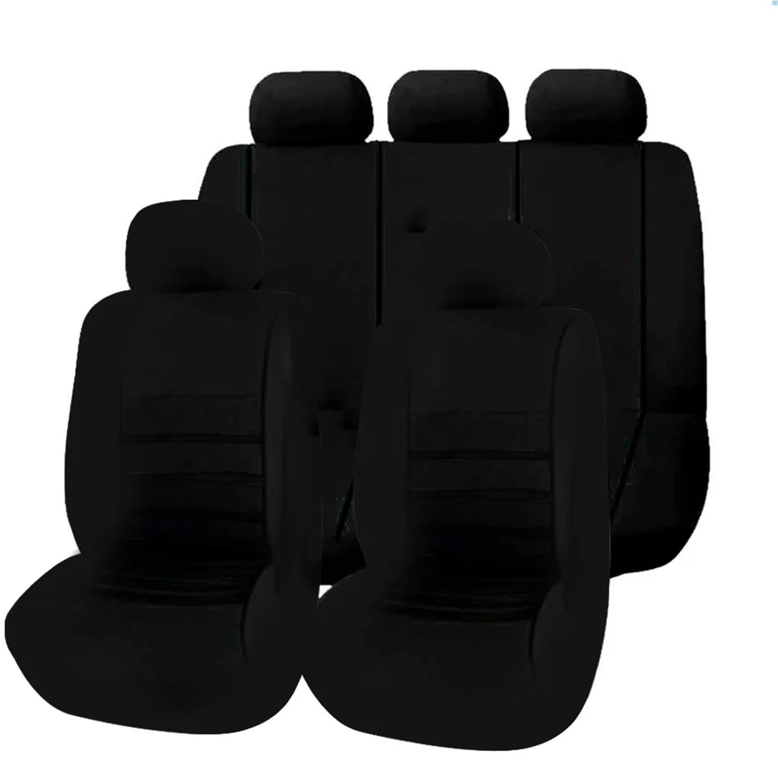 CGBWMB Auto-Sitzbezüge Für Scenic Für Koleos Für Laguna Für Megane Für Latitude Für Logan Für Sanddero Für Duster Für Kadjar Auto Sitz Abdeckung Autositzbezüge(5seat-Black) von CGBWMB