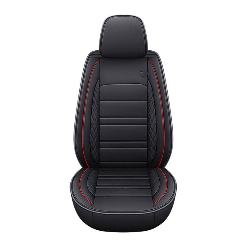 CGBWMB Auto-Sitzbezüge Für SsangYong Für Actyon Für Sport Für Korando Für Kyron Auto Sitz Abdeckung Universal Leder Auto Zubehör Autositzbezüge(1Pcs-Black Red) von CGBWMB