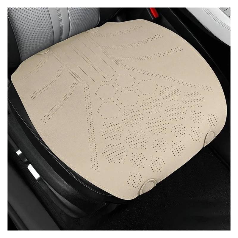 CGBWMB Auto-Sitzbezüge Ganzjahres-Autositzbezug Atmungsaktive Wildleder-Vorder-/Rücksitz-Anti-Rutsch-Schutzkissen Autositzbezüge(Beige Front seat) von CGBWMB