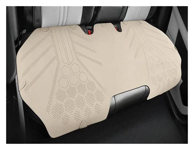 CGBWMB Auto-Sitzbezüge Ganzjahres-Autositzbezug Atmungsaktive Wildleder-Vorder-/Rücksitz-Anti-Rutsch-Schutzkissen Autositzbezüge(Khaki Rear seat) von CGBWMB