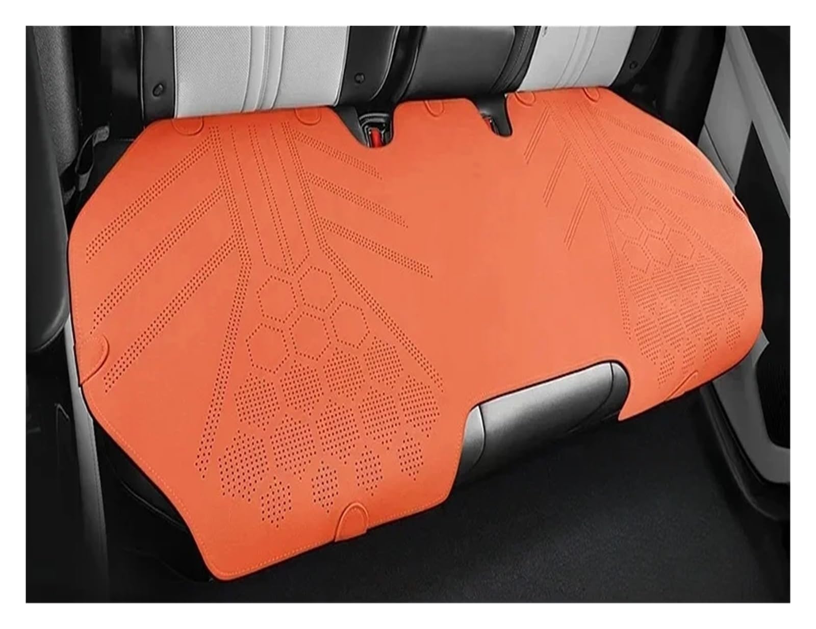 CGBWMB Auto-Sitzbezüge Ganzjahres-Autositzbezug Atmungsaktive Wildleder-Vorder-/Rücksitz-Anti-Rutsch-Schutzkissen Autositzbezüge(Orange Rear seat) von CGBWMB