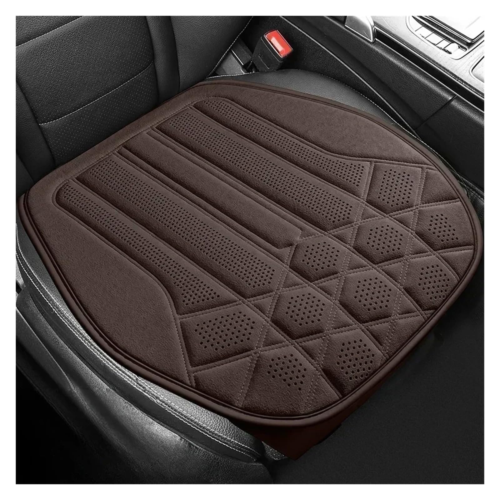 CGBWMB Auto-Sitzbezüge Universal Auto Sitz Abdeckung Vier Saison Auto Atmungsaktive Flachs Sattel Pad Sitzbezüge Für Auto Sitze Abdeckung Schutz Autositzbezüge(Brown Front seat) von CGBWMB