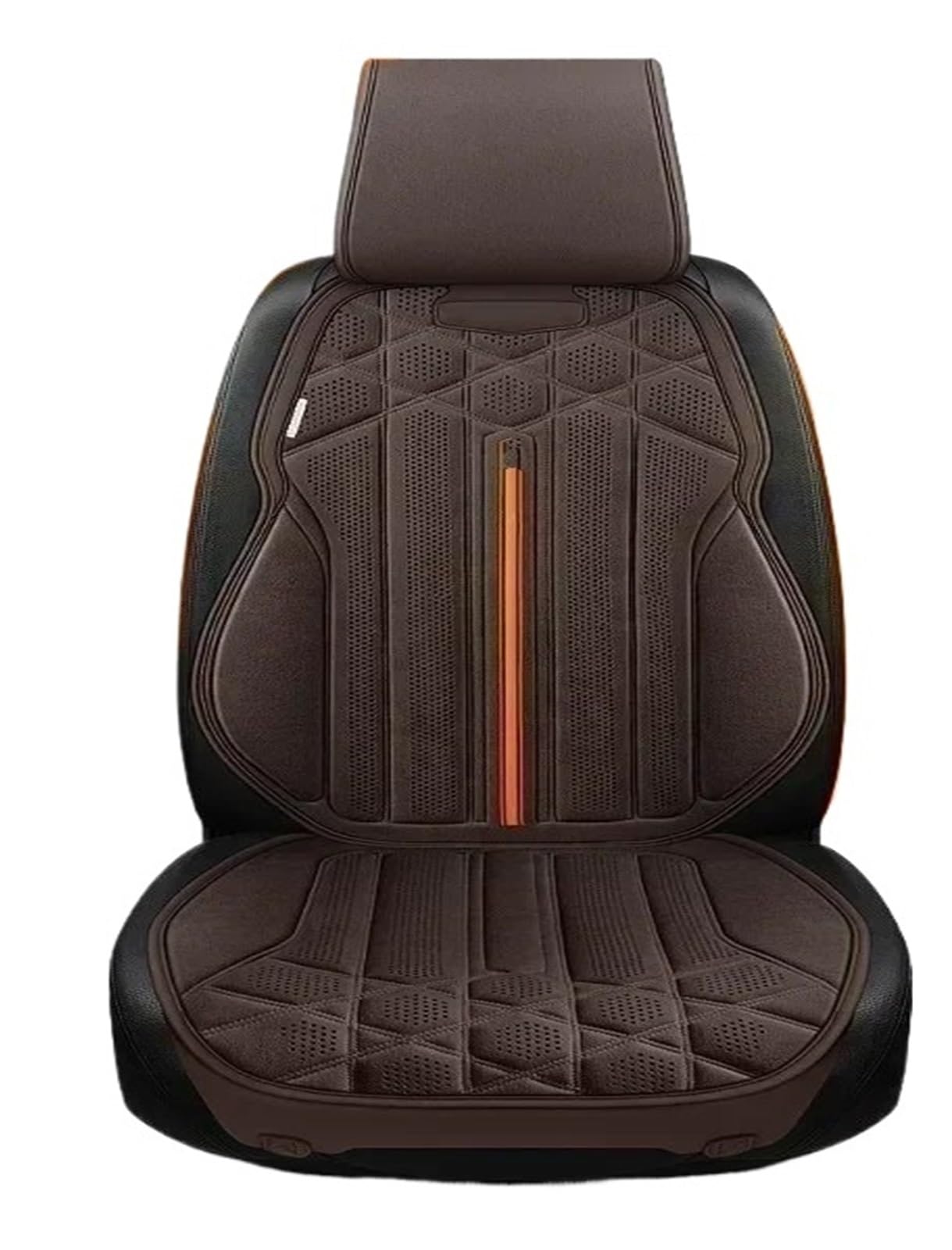 CGBWMB Auto-Sitzbezüge Universal Auto Sitz Abdeckung Vier Saison Auto Atmungsaktive Flachs Sattel Pad Sitzbezüge Für Auto Sitze Abdeckung Schutz Autositzbezüge(Brown Front seat Set) von CGBWMB