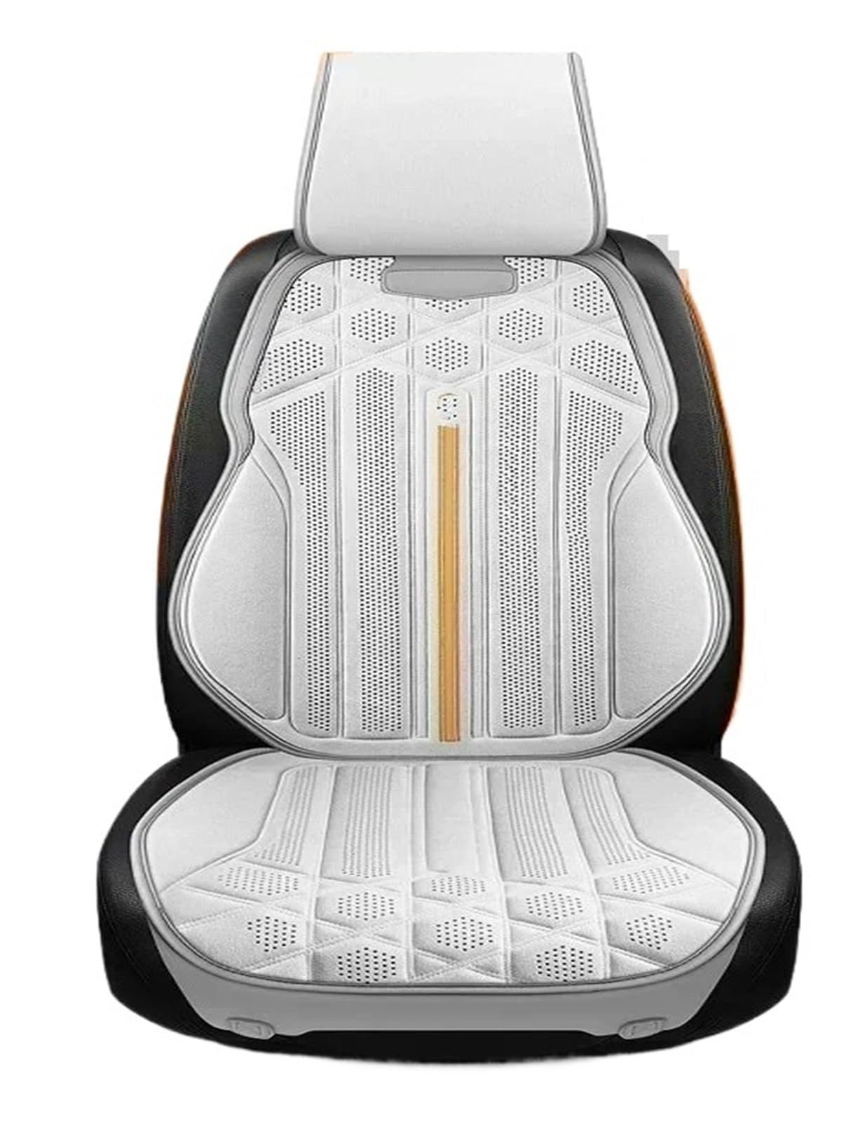 CGBWMB Auto-Sitzbezüge Universal Auto Sitz Abdeckung Vier Saison Auto Atmungsaktive Flachs Sattel Pad Sitzbezüge Für Auto Sitze Abdeckung Schutz Autositzbezüge(White Front seat Set) von CGBWMB